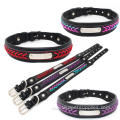 Hot Selling Durable Luxury Leather Engrave Dog Collar